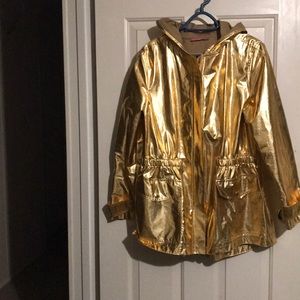 Gold Issac Mizrahi rain coat